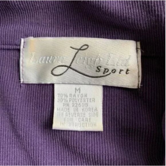 Laura Leigh Ltd. Sport Women's Purple Comfort Stretch Split Neck Dress Medium - Picture 5 of 6